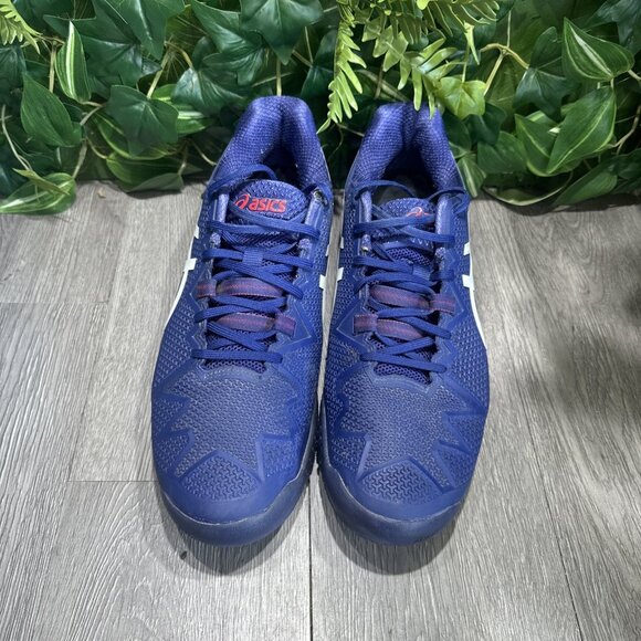 Asics Gel Resolution 8 Clay Tennis Shoes Mens Size 11.5 Blue Pickleball Sneakers main image 7